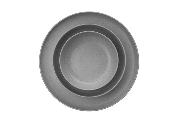 Hermia Juego de vajilla de porcelana de 12 piezas Antracita